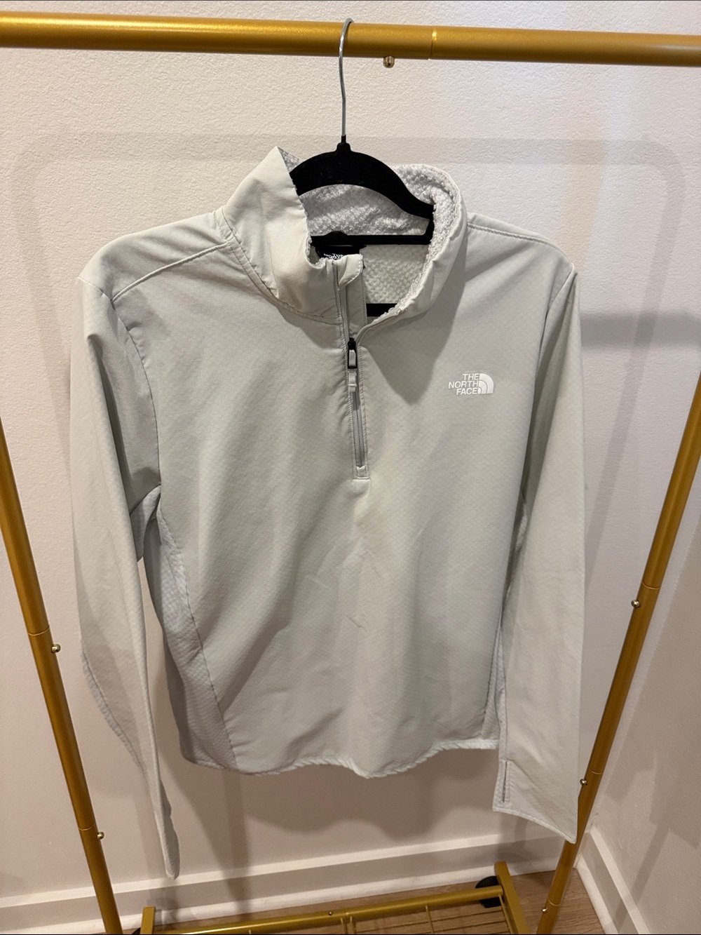 The North Face Light Gray Half-Zip Fleece Pullover